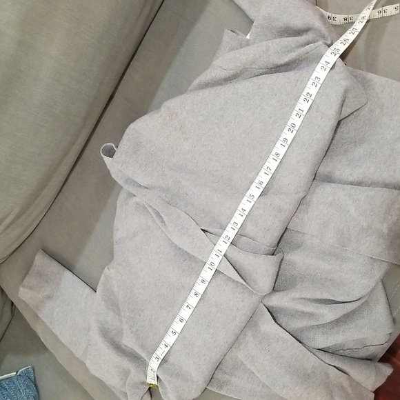 Max Sport Women Maxi Open Front Cardigan  Size L Gray Heather Abalone - Picture 12 of 12